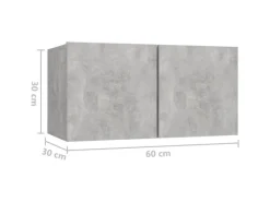 vidaXL 7-tlg. TV-Schrank-Set Betongrau Holzwerkstoff 4