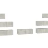 TV-Wände^vidaXL 7-tlg. TV-Schrank-Set Betongrau Holzwerkstoff Modell 12