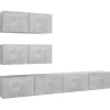 TV-Wände^vidaXL 4-tlg. TV-Schrank-Set Betongrau Holzwerkstoff Modell 22