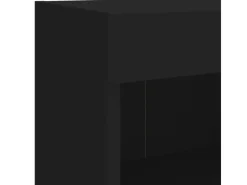 TV-Wände^vidaXL 7-tlg. Wohnwand mit LED-Beleuchtung Schwarz Holzwerkstoff Modell 1