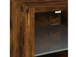 vidaXL 6-Tlg Wohnwand mit LED-Beleuchtung Räuchereiche Holzwerkstoff 3216619