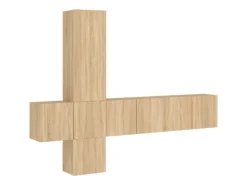 vidaXL 5-tlg. Wohnwand Sonoma-Eiche Holzwerkstoff Modell 5