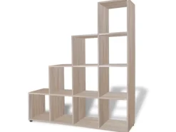 vidaXL Treppenregal Bücherregal 142 cm Eiche