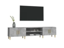 Wohnwände|TV-Wände^vidaXL TV-Schrank Betongrau 180x31,5x40 cm Holzwerkstoff Modell 1