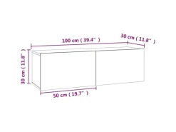 vidaXL TV-Schrank Betongrau 100x30x30 cm Holzwerkstoff