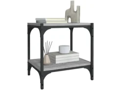 vidaXL TV-Schrank Grau Sonoma 40x33x41 cm Holzwerkstoff und Stahl