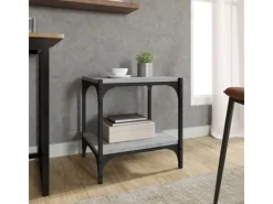 vidaXL TV-Schrank Grau Sonoma 40x33x41 cm Holzwerkstoff und Stahl