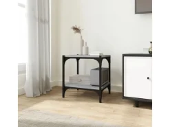 vidaXL TV-Schrank Grau Sonoma 40x33x41 cm Holzwerkstoff und Stahl