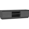 Wohnwände|TV-Wände^vidaXL TV-Schrank Grau 140x35x40 cm Massivholz Kiefür