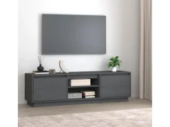 Wohnwände|TV-Wände^vidaXL TV-Schrank Grau 140x35x40 cm Massivholz Kiefür