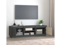 Wohnwände|TV-Wände^vidaXL TV-Schrank Grau 140x35x40 cm Massivholz Kiefür