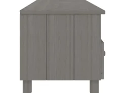 Wohnwände|TV-Wände^vidaXL TV-Schrank HAMAR Hellgrau 158x40x40 cm Massivholz Kiefür