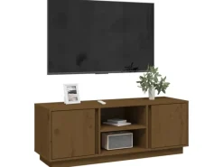 Wohnwände|TV-Wände^vidaXL TV-Schrank Honigbraun 110x35x40,5 cm Massivholz Kiefür