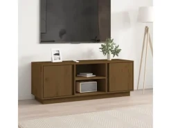 Wohnwände|TV-Wände^vidaXL TV-Schrank Honigbraun 110x35x40,5 cm Massivholz Kiefür