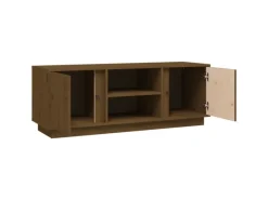 Wohnwände|TV-Wände^vidaXL TV-Schrank Honigbraun 110x35x40,5 cm Massivholz Kiefür