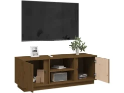 Wohnwände|TV-Wände^vidaXL TV-Schrank Honigbraun 110x35x40,5 cm Massivholz Kiefür