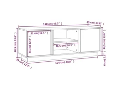 Wohnwände|TV-Wände^vidaXL TV-Schrank Honigbraun 110x35x40,5 cm Massivholz Kiefür