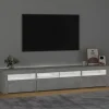 Wohnwände|TV-Wände^vidaXL TV-Schrank mit LED-Leuchten Betongrau 210x35x40 cm