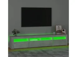 Wohnwände|TV-Wände^vidaXL TV-Schrank mit LED-Leuchten Betongrau 210x35x40 cm