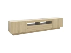 vidaXL TV-Schrank mit LED-Leuchten Sonoma-Eiche 200x35x40 cm