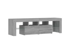vidaXL TV-Schrank mit LED-Leuchten Grau Sonoma 140x36,5x40 cm Modell 1