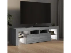 vidaXL TV-Schrank mit LED-Leuchten Grau Sonoma 140x36,5x40 cm Modell 1