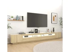 vidaXL TV-Schrank mit LED-Leuchten Sonoma-Eiche 300x35x40 cm