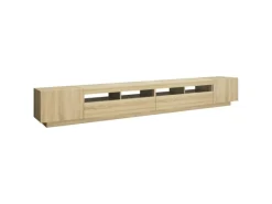vidaXL TV-Schrank mit LED-Leuchten Sonoma-Eiche 300x35x40 cm