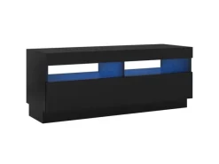 Wohnwände|TV-Wände^vidaXL TV-Schrank mit LED-Leuchten Schwarz 100x35x40 cm