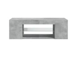 vidaXL TV-Schrank mit LED-Leuchten Betongrau 90x39x30 cm