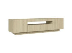 Wohnwände|TV-Wände^vidaXL TV-Schrank mit LED-Leuchten Sonoma-Eiche 160x35x40 cm