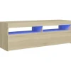 Wohnwände|TV-Wände^vidaXL TV-Schrank mit LED-Leuchten Sonoma-Eiche 120x35x40 cm Modell 4