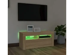 vidaXL TV-Schrank mit LED-Leuchten Sonoma-Eiche 90x35x40 cm Modell 1