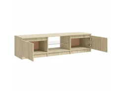 vidaXL TV-Schrank mit LED-Leuchten Sonoma-Eiche 140x40x35,5 cm
