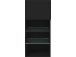 Schränke|TV-Wände^vidaXL TV-Schrank mit LED-Leuchten Schwarz 40,5x30x90 cm