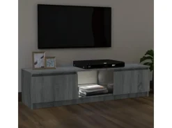 vidaXL TV-Schrank mit LED-Leuchten Grau Sonoma 120x30x35,5 cm