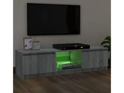 vidaXL TV-Schrank mit LED-Leuchten Grau Sonoma 120x30x35,5 cm