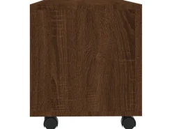 Wohnwände|TV-Wände^vidaXL TV-Schrank mit Rollen Braun Eiche 90x35x35 cm Holzwerkstoff