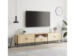 vidaXL TV-Schrank mit Schublade Sonoma-Eiche 200x25x44cm Holzwerkstoff