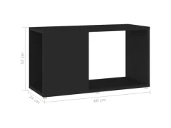 vidaXL TV-Schrank Schwarz 60x24x32 cm Holzwerkstoff