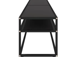 Wohnwände|TV-Wände^vidaXL TV-Schrank Schwarz 200x40x40,5 cm Hartglas