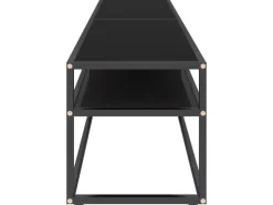 vidaXL TV-Schrank Schwarz 180x40x40,5 cm Hartglas
