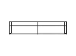 vidaXL TV-Schrank Schwarz 180x40x40,5 cm Hartglas