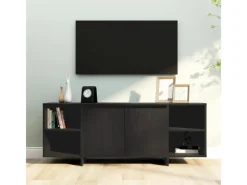 Schränke^vidaXL TV-Schrank Schwarz 130x35x50 cm Holzwerkstoff