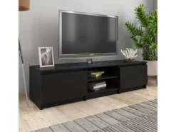 vidaXL TV-Schrank Schwarz 140x40x35,5 cm Holzwerkstoff