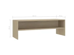 Wohnwände|TV-Wände^vidaXL TV-Schrank Sonoma-Eiche 120x40x40 cm Holzwerkstoff