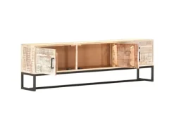 vidaXL TV-Schrank Weiß 140 × 30 × 45 cm Massivholz Akazie