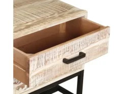 vidaXL TV-Schrank Weiß 140 × 30 × 45 cm Massivholz Akazie