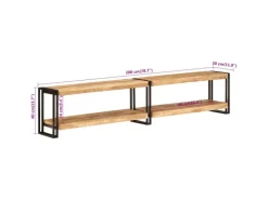 Wohnwände|TV-Wände^vidaXL TV-Schrank 200x30x40 cm Massivholz Mango