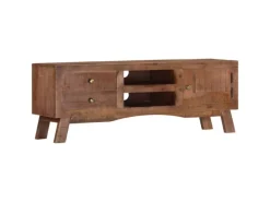 vidaXL TV-Schrank 110x30x40 cm Raues Mangoholz Modell 1